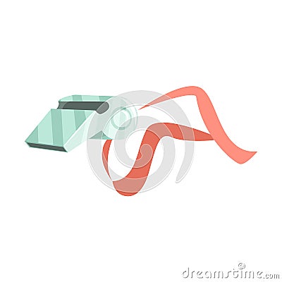 Sport whistle on red lace cartoon vector Illustration Vector Illustration