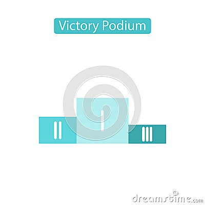 Sport winners podium.Flat icon Vector Illustration