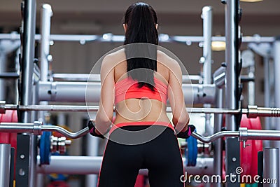 Sport woman exercising gym, fitness center Stock Photo