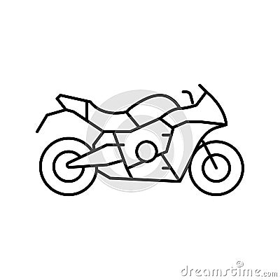 sportbike motorcycle line icon vector illustration Vector Illustration