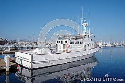 Sportfishing boat Stock Photo