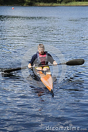 Sporting competitions on kayaks and canoe Editorial Stock Photo