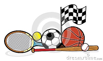 Sporting equipment Vector Illustration