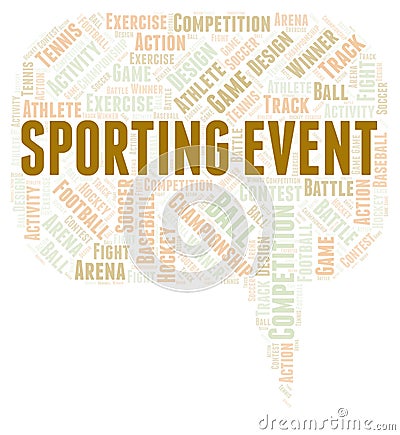Sporting Event word cloud Stock Photo