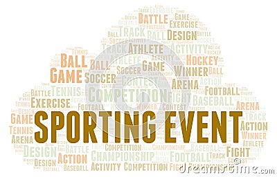 Sporting Event word cloud Stock Photo