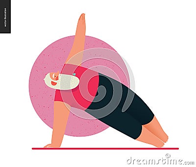 Sporting Santa - yoga Vector Illustration