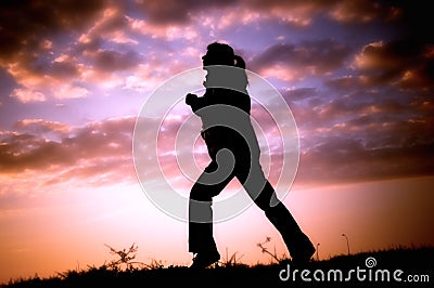 Sporting woman Stock Photo