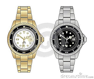 Sporting wristwatch Vector Illustration