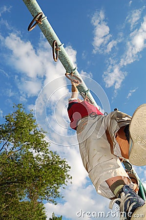 Sportive childhood Stock Photo