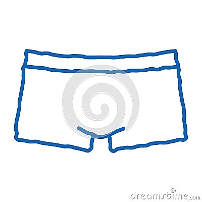 Sportive Pants doodle icon hand drawn illustration Vector Illustration