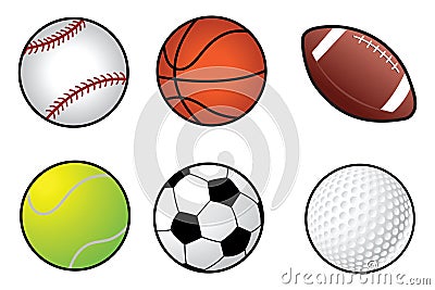 Sports ball collection Vector Illustration