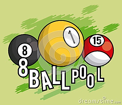 Sports balls equipment vibrant card splash background Vector Illustration