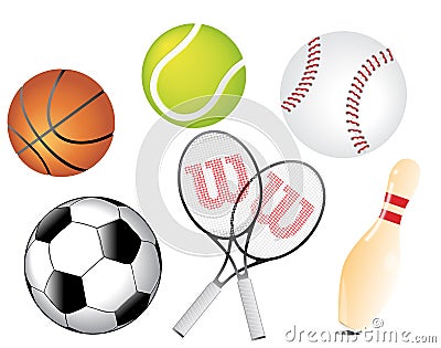 Sports Balls Vector Stock Photo