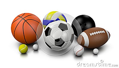 Sports Balls Stock Photo