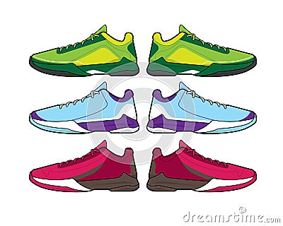 Sports basketball shoes design vector template Vector Illustration