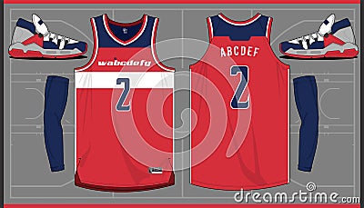 Sports basketball shoes design vector template Vector Illustration