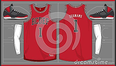 Sports basketball shoes design vector template Vector Illustration