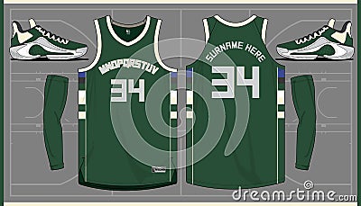 Sports basketball shoes design vector template Vector Illustration