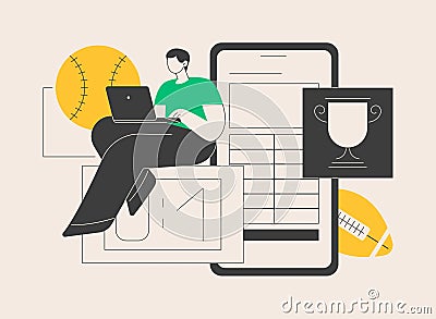 Sports betting abstract concept vector illustration. Vector Illustration