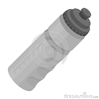 Sports bottle with water. Water balance in training.Gym And Workout single icon in monochrome style vector symbol stock Vector Illustration