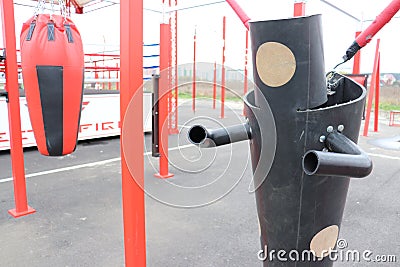 Sports boxing ground for training. Stock Photo