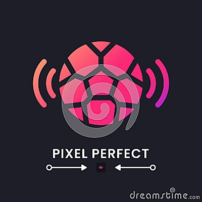Sports broadcast pink solid gradient desktop icon on black Vector Illustration