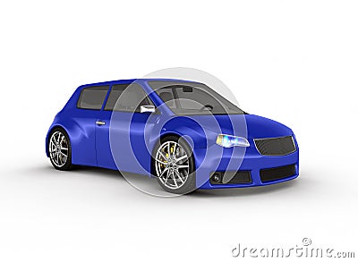 Sports car - 3d render. Stock Photo