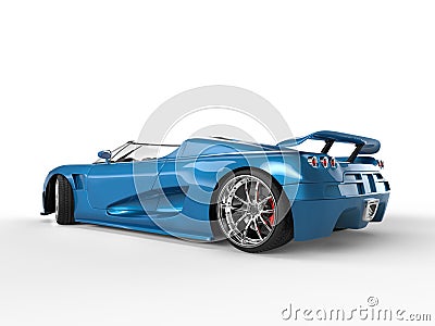 Sports car - blue metallic paint Stock Photo