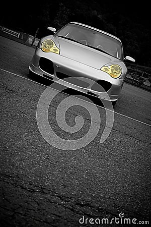 Sports Car With Copyspace Stock Photo