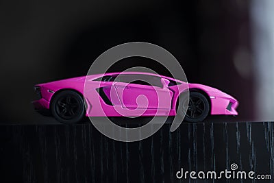 Sports car model. Collectible car. Stock Photo