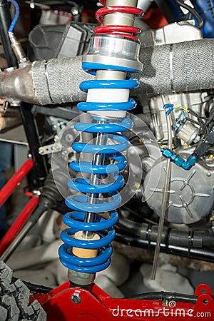 Sports car shock absorber Stock Photo