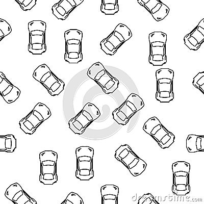 sports car from the top icon in pattern style. One of american racing collection icon can be used for UI, UX Stock Photo