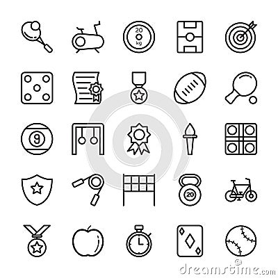 Sports Colored Vector Icons 2 Stock Photo