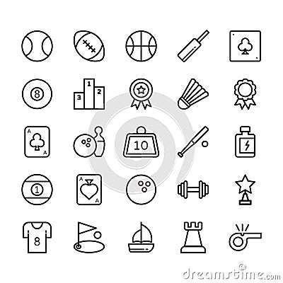 Sports Colored Vector Icons 1 Stock Photo