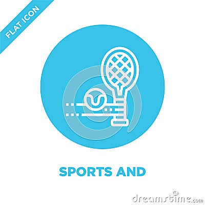 sports and competition icon vector from healthy life collection. Thin line sports and competition outline icon vector Vector Illustration