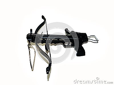 Sports black crossbow on a white background Stock Photo