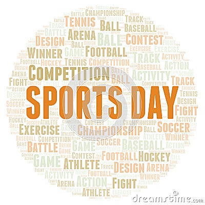 Sports Day word cloud Stock Photo