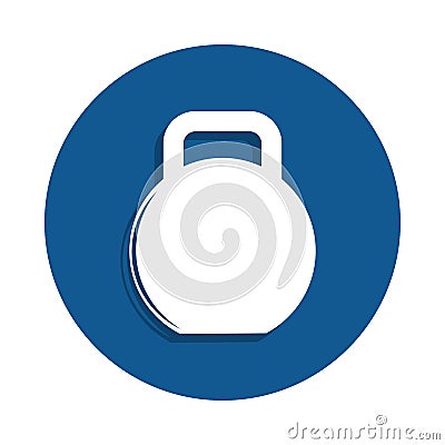 sports dumbbell icon in badge style. One of sport collection icon can be used for UI, UX Stock Photo