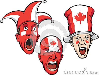 Sports fans from Canada Vector Illustration