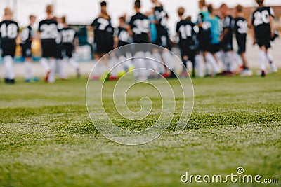 Sports Field Background. Soccer Pitch Blurred Image Stock Photo