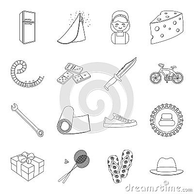 Sports, fitness, wedding and other web icon in outline style.electrical appliance, food, service icons in set collection Vector Illustration