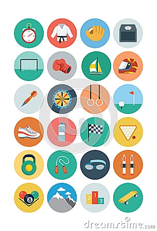 Sports Flat Icons - Vol 2 Vector Illustration