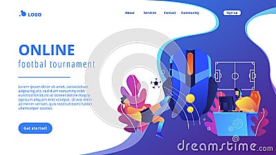 Sports games concept landing page. Vector Illustration