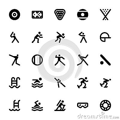 Sports and Games Vector Icons 13 Stock Photo