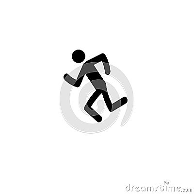 Sports healthy lifestyle stick man runner Vector Illustration