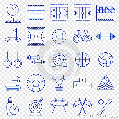 Sports Icon set. 25 Vector Icons Pack Vector Illustration