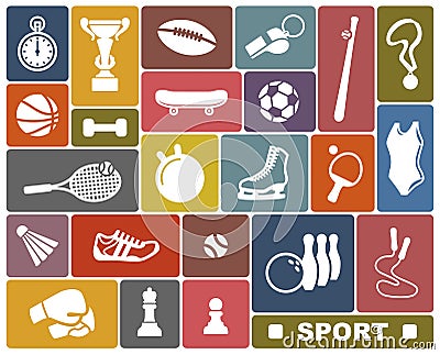 Sports icons Vector Illustration