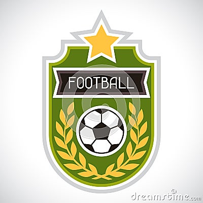 Sports illustration soccer football badge Vector Illustration