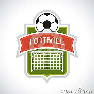 Sports illustration soccer football badge Vector Illustration