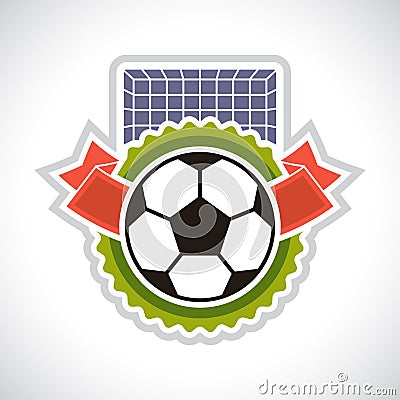 Sports illustration soccer football badge Vector Illustration